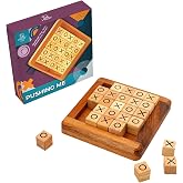 BSIRI Pushing Me Wooden Tic Tac Toe Board Game Coffee Table Decor (5 Inch) | Quixo Wooden Board, Coffee Table Decor, Kids And Adults, Classic Strategy Game, Gift Idea, Game Night