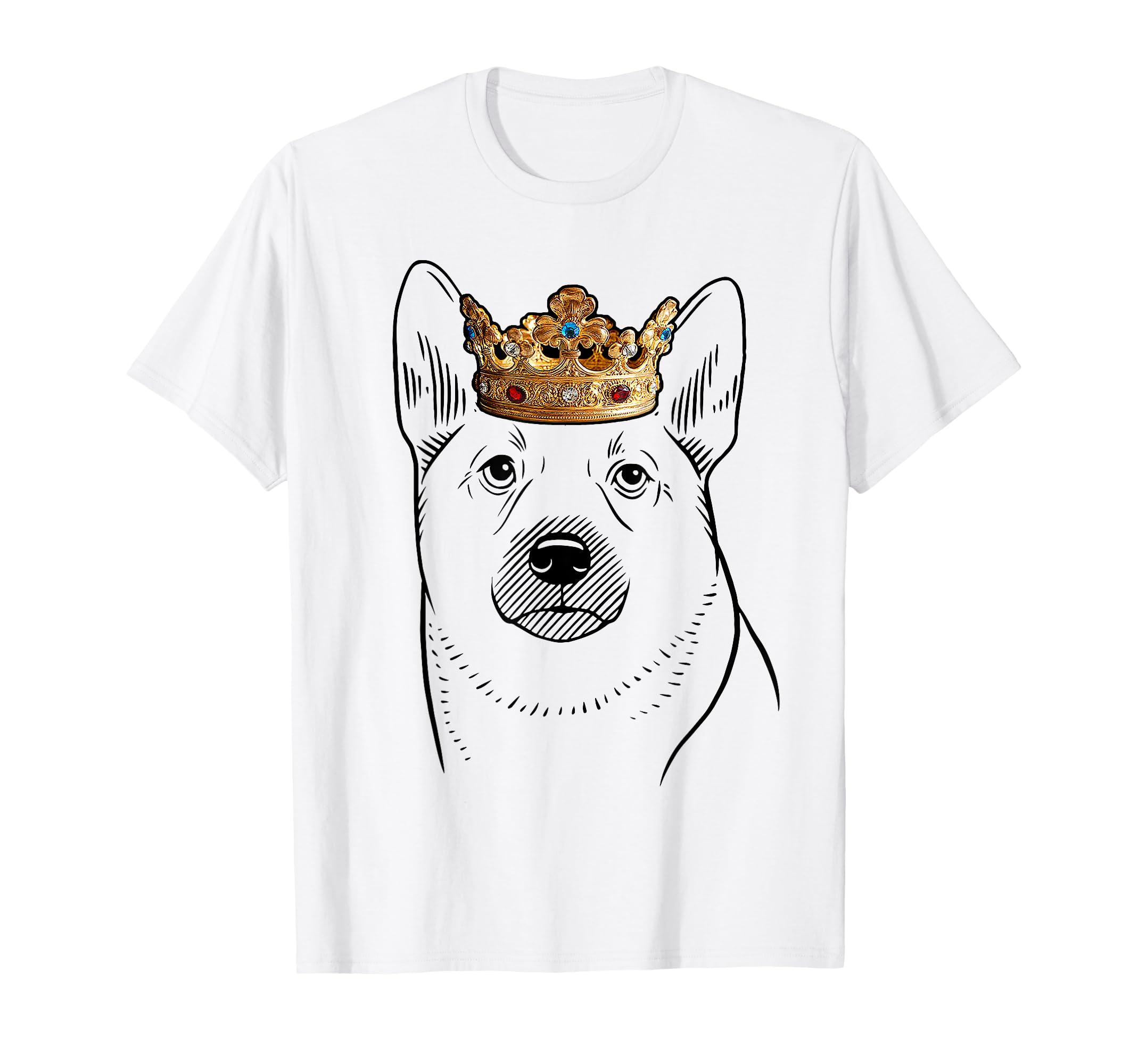 Norwegian Buhund Dog Wearing Crown T-Shirt