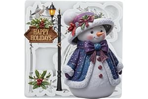 TAOXIBEI Snowman Polymer Clay Mold Christmas Snowman Silicone Molds for DIY Crafts Epoxy Resin Casting Air Dry Polymer Clay Plaster Jewelry Making