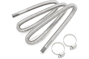 Flexible Air Exhaust Pipe, Diesel Heater Exhaust Pipe, Stainless Steel Silence Air Diesel Parking Heater Exhaust Pipes 2.5cm/