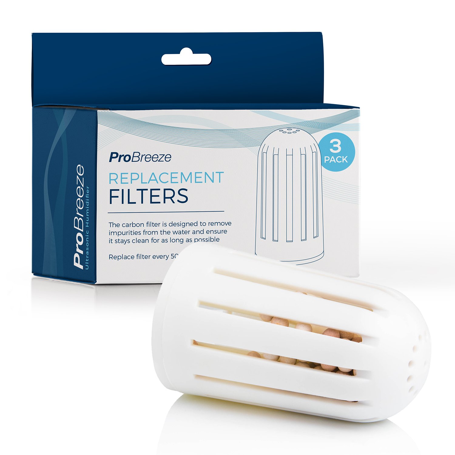 Pro Breeze 3 x Replacement Ceramic Filters Ultrasonic 3.8L Humidifier (PB-07)