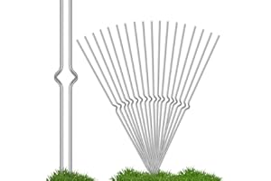 SUMGROW Pack of 24 Galvanized Steel Metal Yard Sign Stakes 14 inch for Corrugated Plastic Signs Halloween Tombstone Christmas Thanksgiving Yard Signs Holder