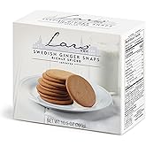 Lars Own Swedish Ginger Snaps, Crispy Ginger Snap Cookies, Traditional Scandinavian Gingersnap Cookies, 10.5 oz Box, 1 Pack