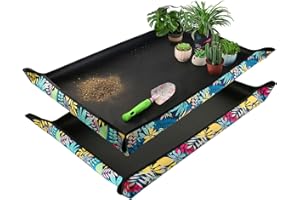 HNXTYAOB 2PCS 43.5"x 29.5" Extra Large Repotting Mat for Indoor Plants Transplanting and Mess Control Gardening Gifts for Women Men