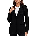 Urban CoCo Women's Casual Blazers Open Front Lapel Button Long Sleeve Office Work Suit Jacket