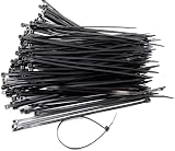 Nartel 100 Pack Black Cable Ties 200mm 2.5mm 8 inch Nylon Zip Ties view 1