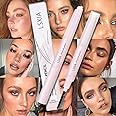 LSxia Double-headed Eye Brow Wax Pen, 2 in 1 Clear Eye-brow Gel Pencil with Eye-brow Comb, Waterproof Brow Gel/Eye-brow Styling Soap/Eye-brow Wax Pencil for Reshape the Boundary 3D Eyebrows Makeup