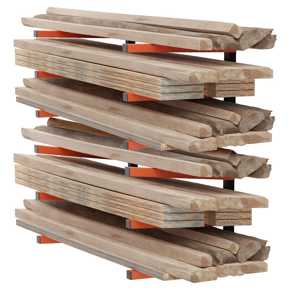 Wood Level Rack Mua TORACK Lumber Storage Metal Rack, Wood Rack Organizer, 3-Level Wall ...