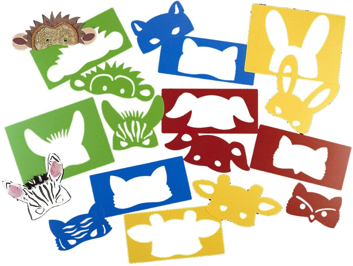 READY 2 LEARN Domino Mask Making Stencils (Pack of 8) (Mask/Headpiece