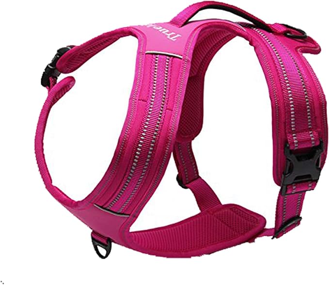 TRUE LOVE Reflective Dog Harness with Handle Soft Padded