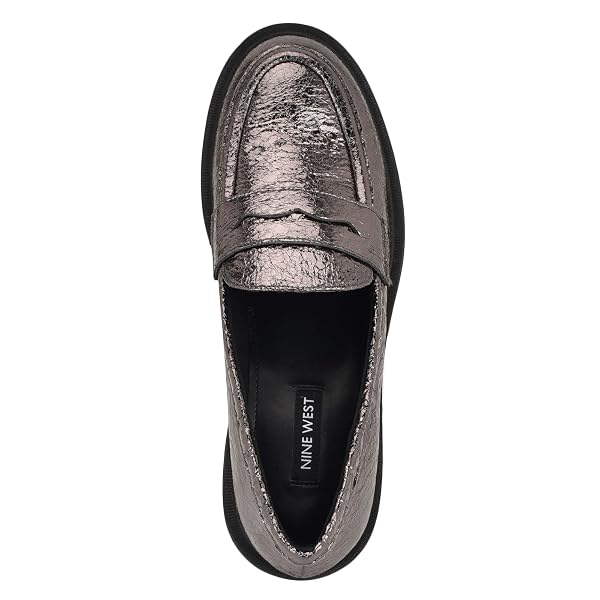 NINE WEST WOMEN’S MAIBEL LOAFER, PEWTER 060, 7.5
