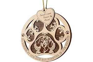 V VIBEPY All Over Printed, Dachshund Ornament, Dachshund Christmas Ornaments, Gift for Dachshund Lover, Dog Memorial Ornaments, 3.5 Inches 2 Layer Ornaments, Dog Remembrance Ornament, Dog Ornament