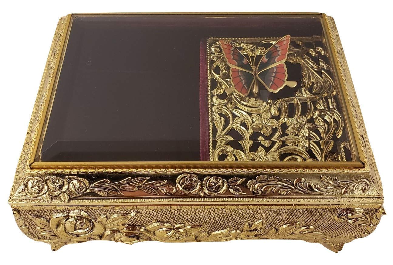 Animated Butterfly Music Box/Jewelry Box with moving wings playing Fur Elise Handmade