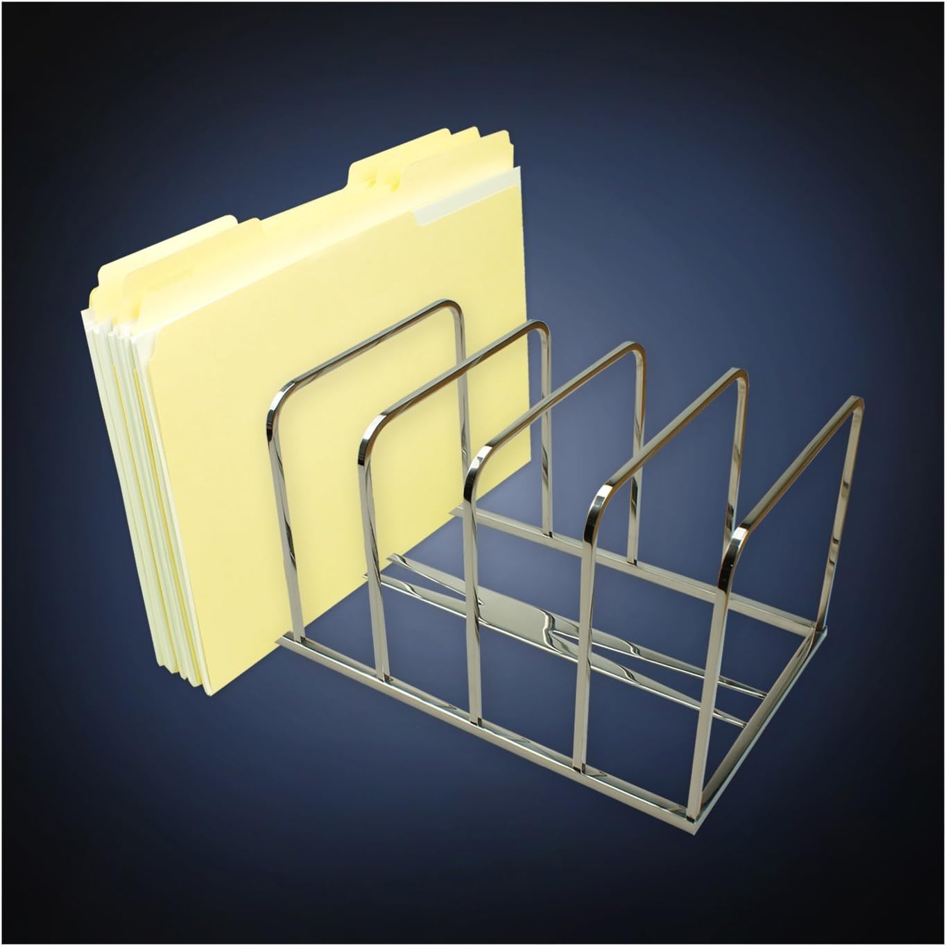 ArtsOnDesk Modern Art Magazine Holder Mr108 Stainless Steel Mirror Polish File Sorter Mail Letter Document Memo Organizer Stand Rack Desk Desktop Office Accessory Holiday