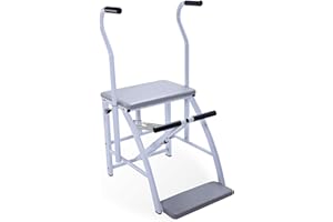 AeroPilates Precision Pilates Chair | 2 Online Expert-Guided Workouts Included | Stream from Any Device, Gray