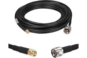 WIZACE 25ft N Male to SMA Male Pure Copper Low Loss Cable, S-MR240 Extension Coaxial for 3G 4G 5G 6G LTE ADS-B Ham GPS WiFi RF Radio to Antenna or Surge Arrester Use (50 Ohm Not for TV)