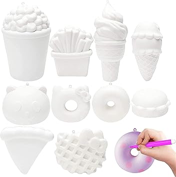 white squishies to color