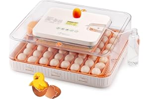 iPettie Nestasy ProHatch56 Egg Incubator with Automatic Egg Turning and Humidity Temperature Control, 56 Eggs Capacity for Ha