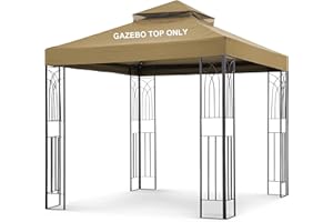 SCOCANOPY 8'x8' Gazebo Cover Replacement Canoy Top Compatible with Canadian Tire Living Crawford Gazebo, Fit for RONA 8x8 Gaz