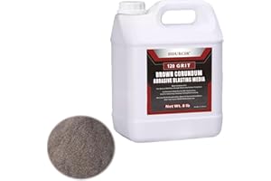 HDURCIR Brown Corundum Abrasive Blasting Media (Brown Aluminum Oxide) 8LBS 120 GRIT Medium to Fine Sand Blasting Abrasive Media for Blasting Cabinet or Blasting Guns
