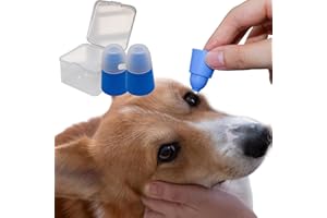 EAGOSION Eye Drop Applicator Tool with Storage Case Dust Cover, Easy Eye Drop Guide for Seniors, Kids, Pet & Arthritis Eyedrop Dispenser Precise Application No Waste, Mess-Free, Reusable Eyedrop Aid for Travel