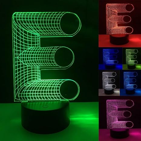 Creativo Iluminación 3d Alfabeto Letra E Usb 7 Mesa De