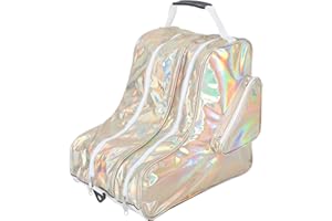 Kuabiz Roller Skate Bag with Adjustable Shoulder Strap Ice Skate Bag Inline Skates Bag Large Capacity Ice Skate Backpack Roller Skate Accessories for Kids Women Adults