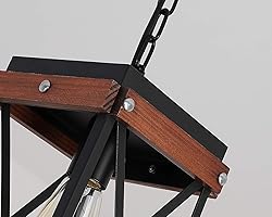 Fivess Lighting Rustic Farmhouse Plug in Pendant