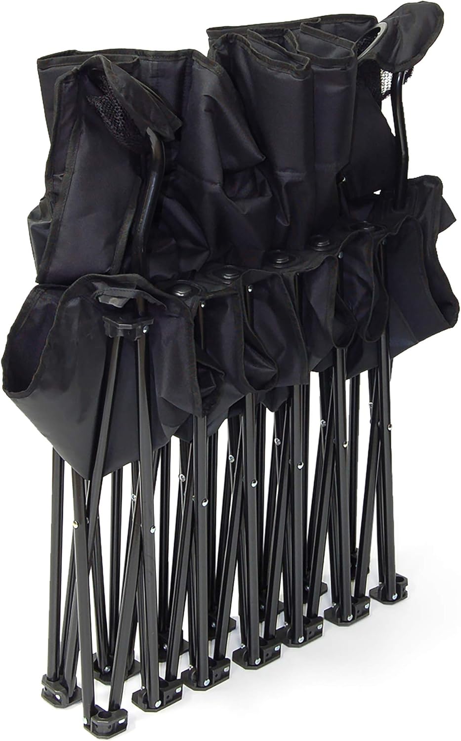 Creative Outdoor 6-Person Folding Bench Seat Chair | Portable & Collapsible | Beach Camping & Sports Team | Black : Garden & Outdoor