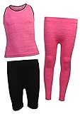 Body Glove Girl\'s 3 Piece Athletic Shorts, Legging
