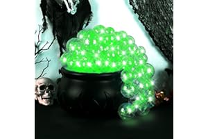 OYEFLY Halloween DIY Bubbling Cauldron Set,Halloween Decorations (Green)