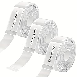 3Rolls D30 Clear Label Tape 12mmx40mm Compatible