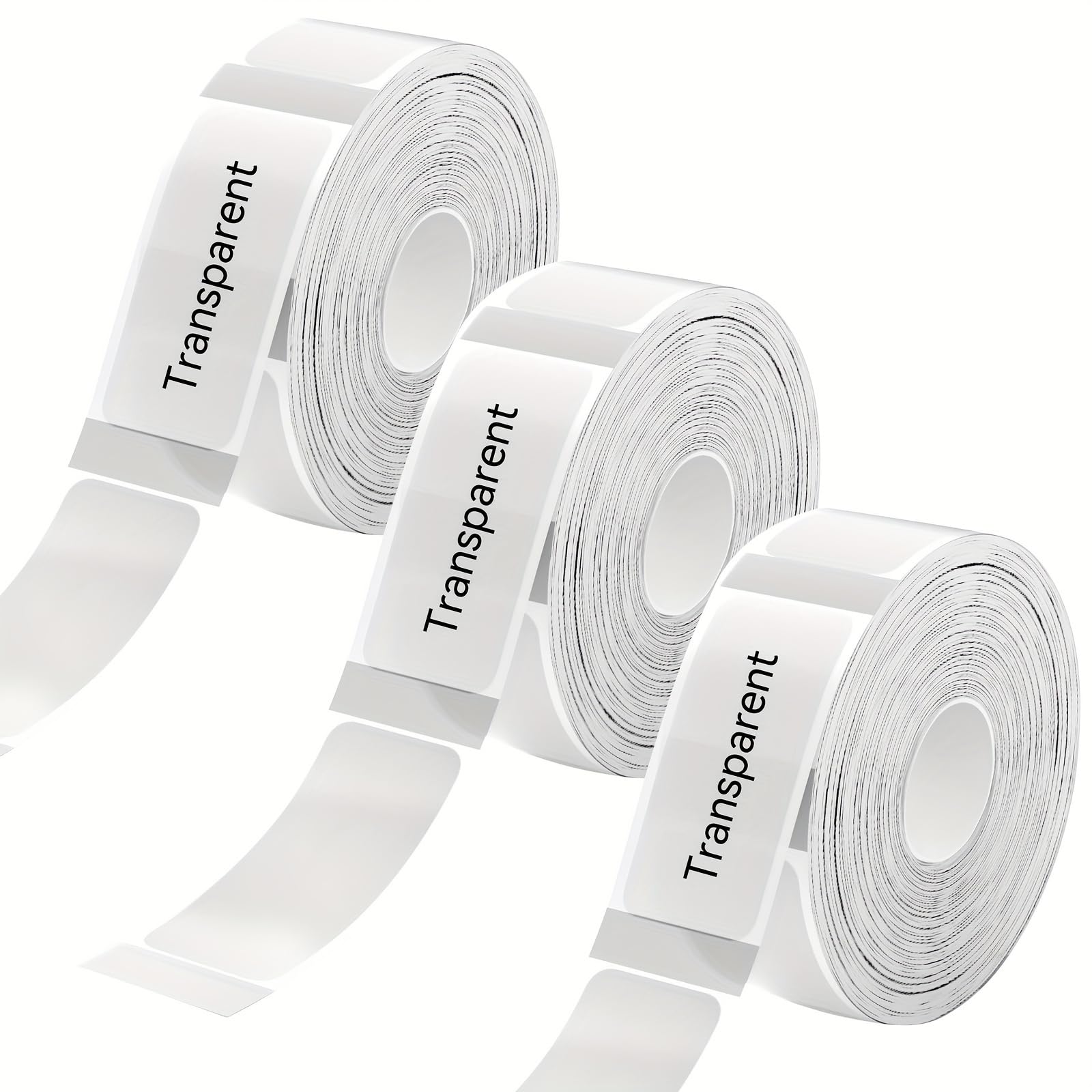 3Rolls D30 Clear Label Tape 12mmx40mm Compatible
