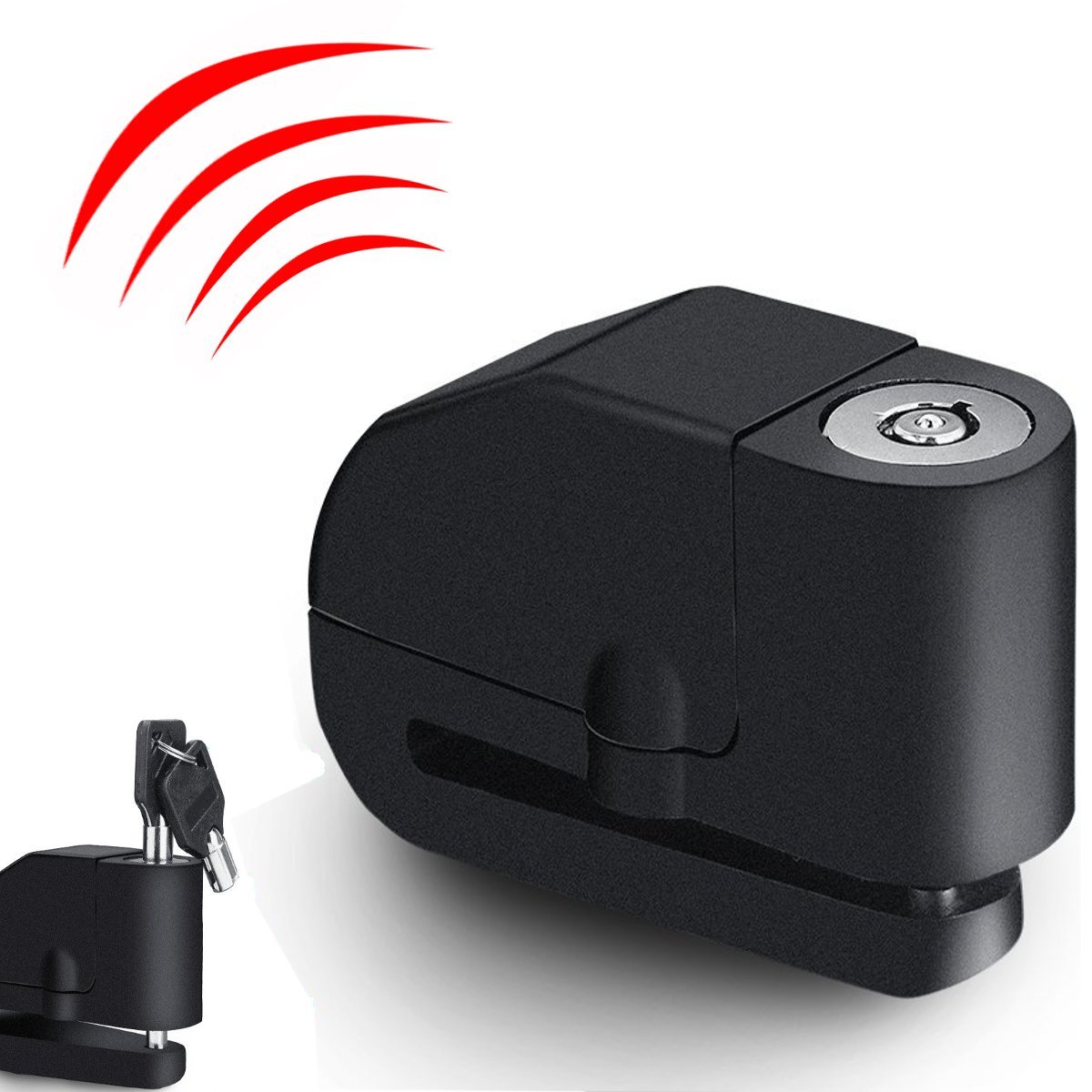 Audew Candado de Disco con Alarma mm DB Antirrobo para Motos Bicicletas