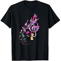 Amazon.com: Retro Colored Music Notes Design for Musicians T-Shirt