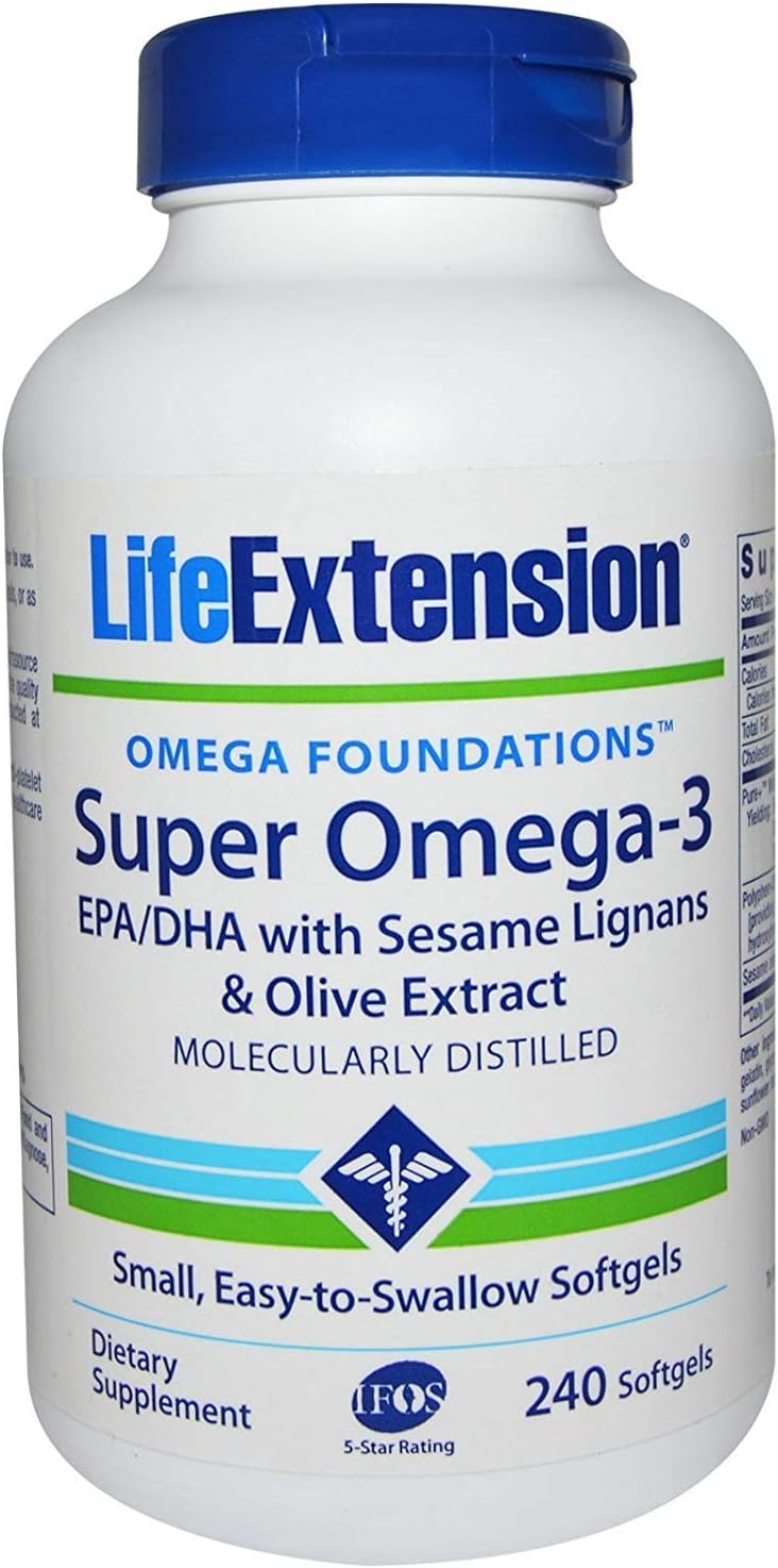 Life Extension, Omega Foundations, Super Omega3, 240 Softgels 2pc Health