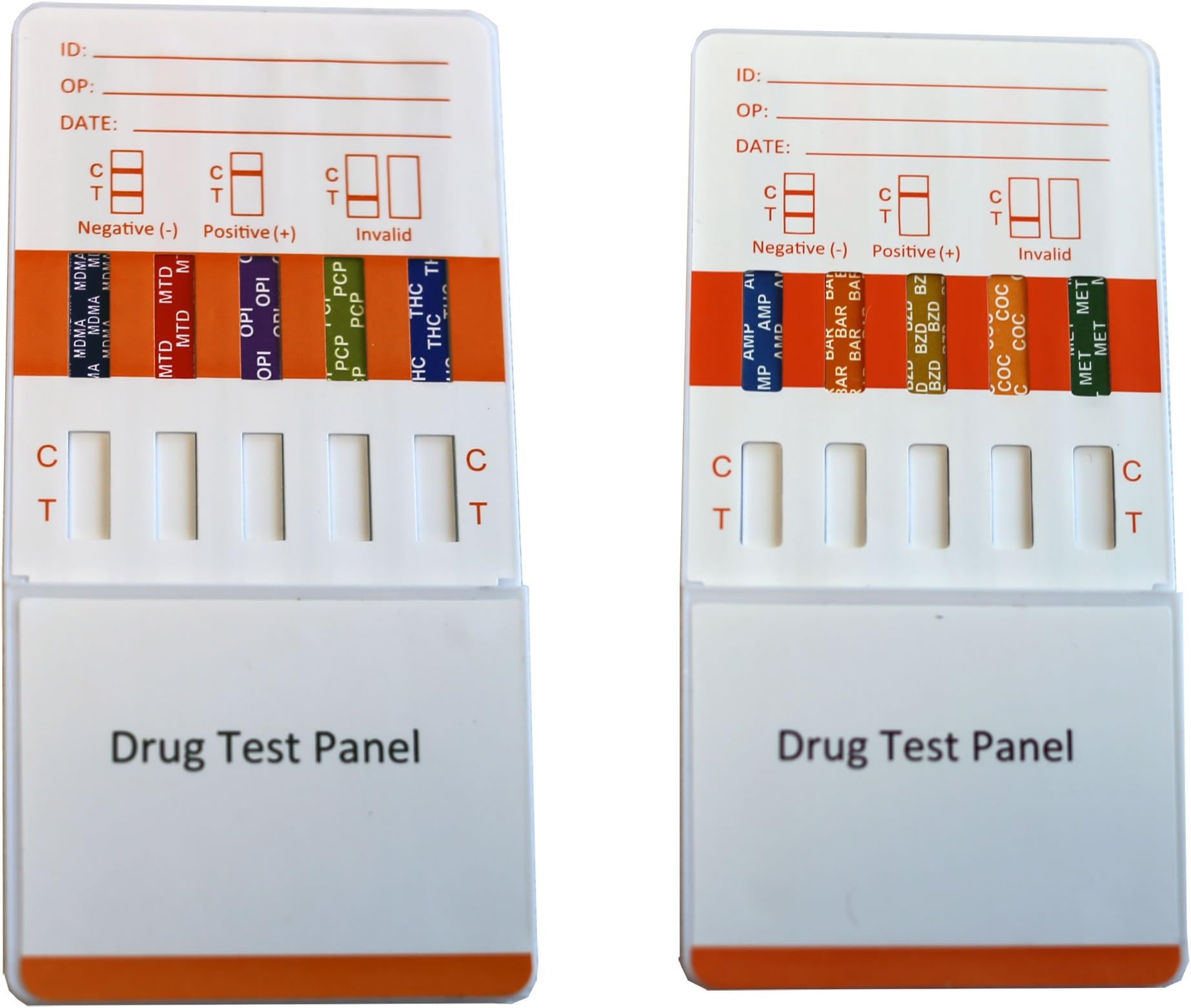 10 Panel Dip Drug Testing Kit, Test for 10 Different Drugs. (2 Pack)