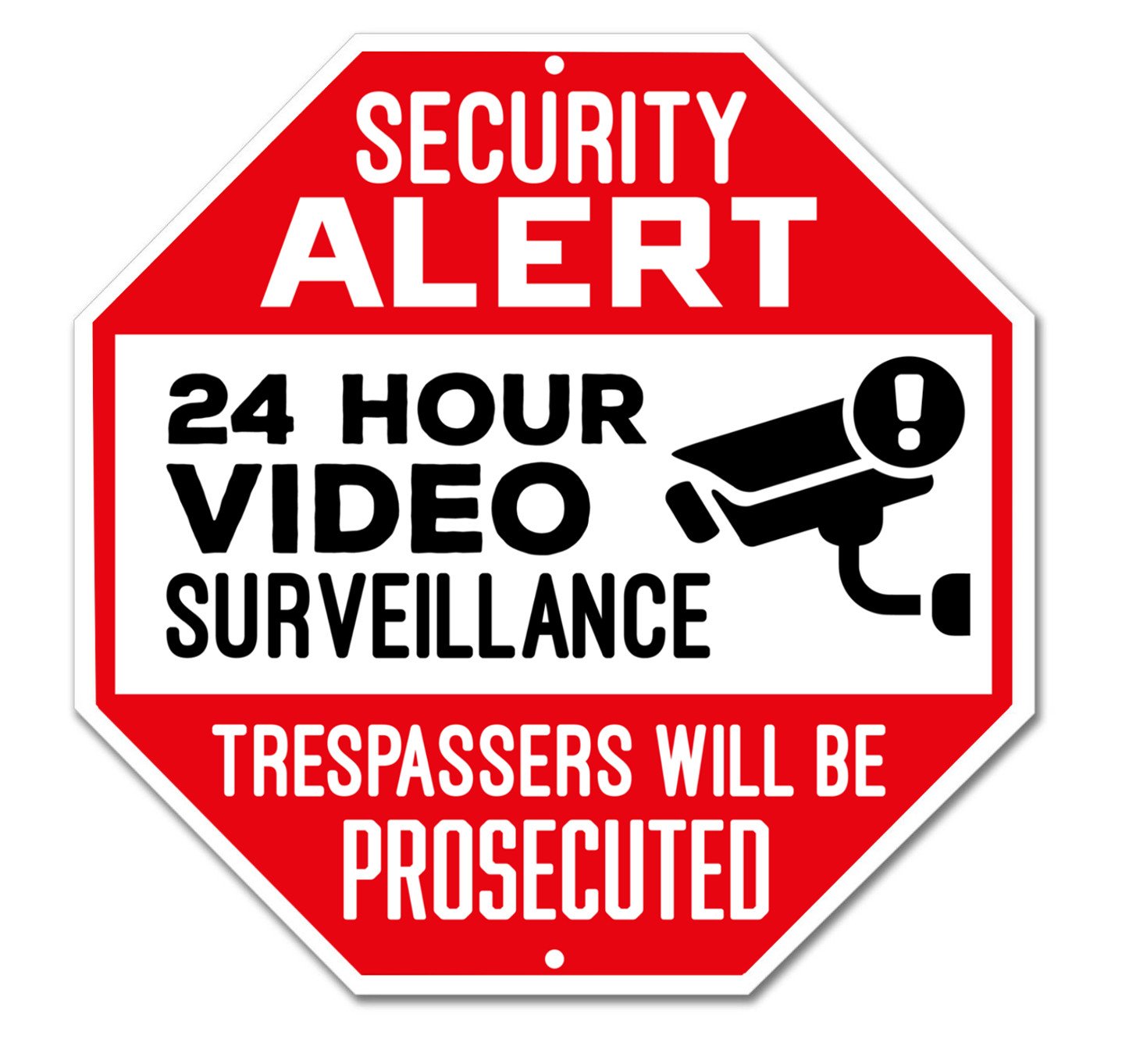 Outdoor Video Surveillance Sign CCTV Security Alert 24 Hour