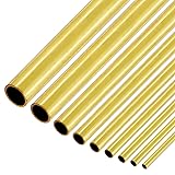 Mardatt 9 Pcs 9 Sizes Brass Round Tube Set, 2mm