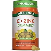 Nature's Truth Vitamin C Gummies with Zinc for Adults | 60 count | Immune Support | Vegan, Non GMO & Gluten Free Supplement