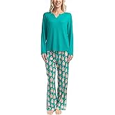 Goodnight Kiss 2 Piece Women's Loungewear, Soft Butter Knit Pajama Set, Ladies Fleece Pajamas with Pockets