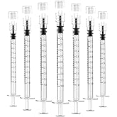 1ml Luer lock Syringe with Cap, 50 Pack Plastic Syringes without Needles, Individually Packaged in Sterile, Suitable for Labo