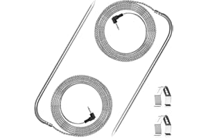 UNIDANHO Meat Probe for Pit Boss Thermometer Replacement Parts 3.5mm Pellet Grill Smokers Temp Probes BBQ Accessories with 2pcs Probe Clip Holders Stainless Steel