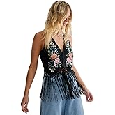Nasty Gal Limited Hand Embroidered Tassel Beaded Vest