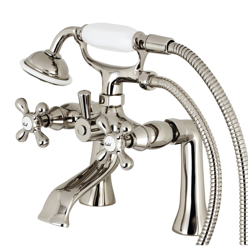 Photo 1 of Kingston Brass KS268PN Kingston Clawfoot Tub Faucet with Hand Shower, Polished Nickel