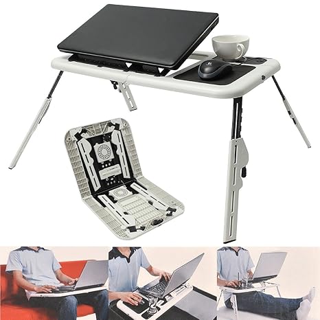 Saiji Portable Laptop Table Black Notebook Stand Reading Holder