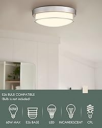 Cargifak Close to Ceiling Light Fixtures, Bushed