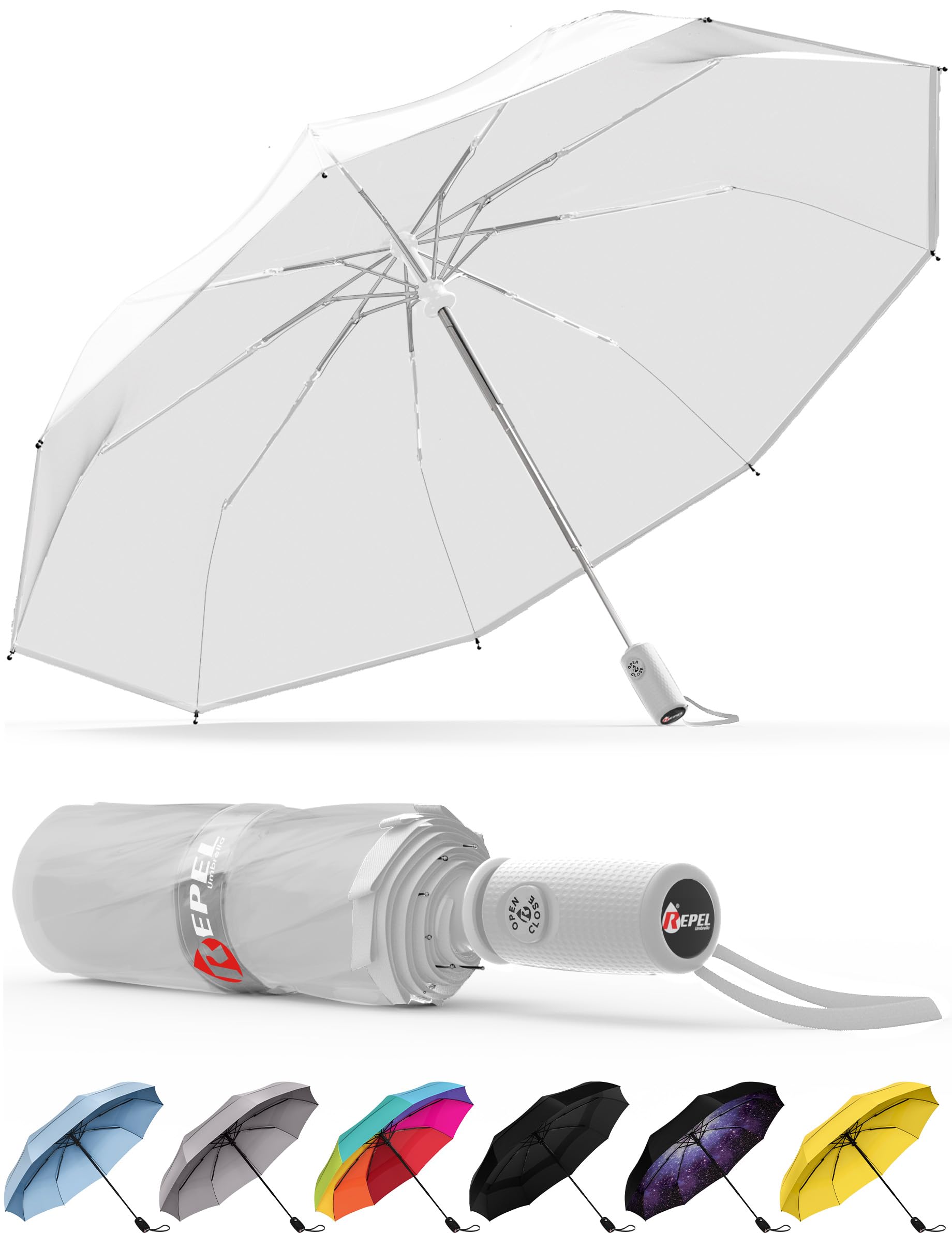 REPEL Windproof Travel Umbrella - Compact