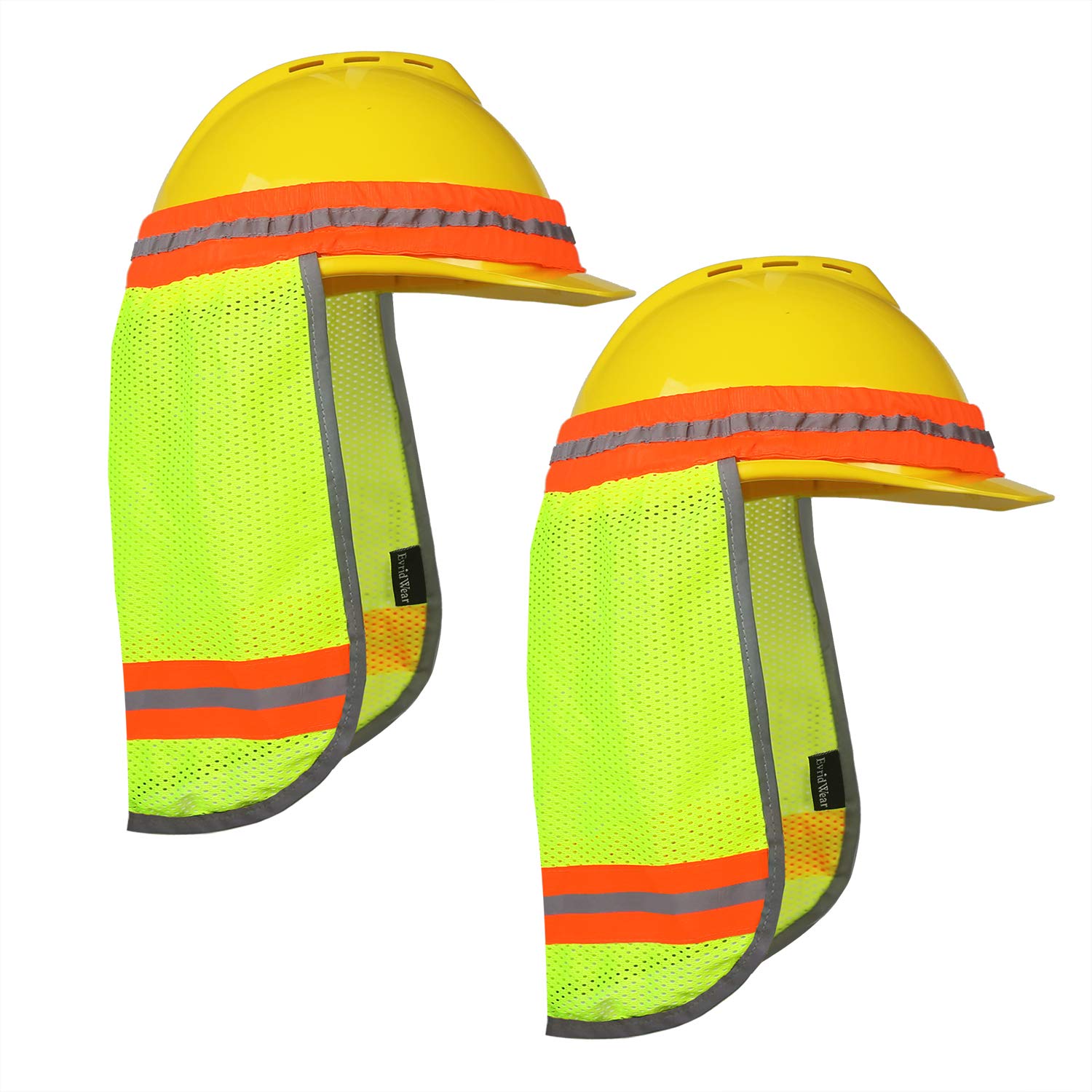 Photo 1 of Evridwear High Visibility Neck Sun Shield with Reflective Stripe, Safety Hard Hat Shade with Breathable Mesh Elastic Band for Construction, Outdoor Activities, Landscaping from UV