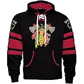 sweetlysynnd Fear The Feathers Game Day Chicago Hockey Hoodie Black/Red